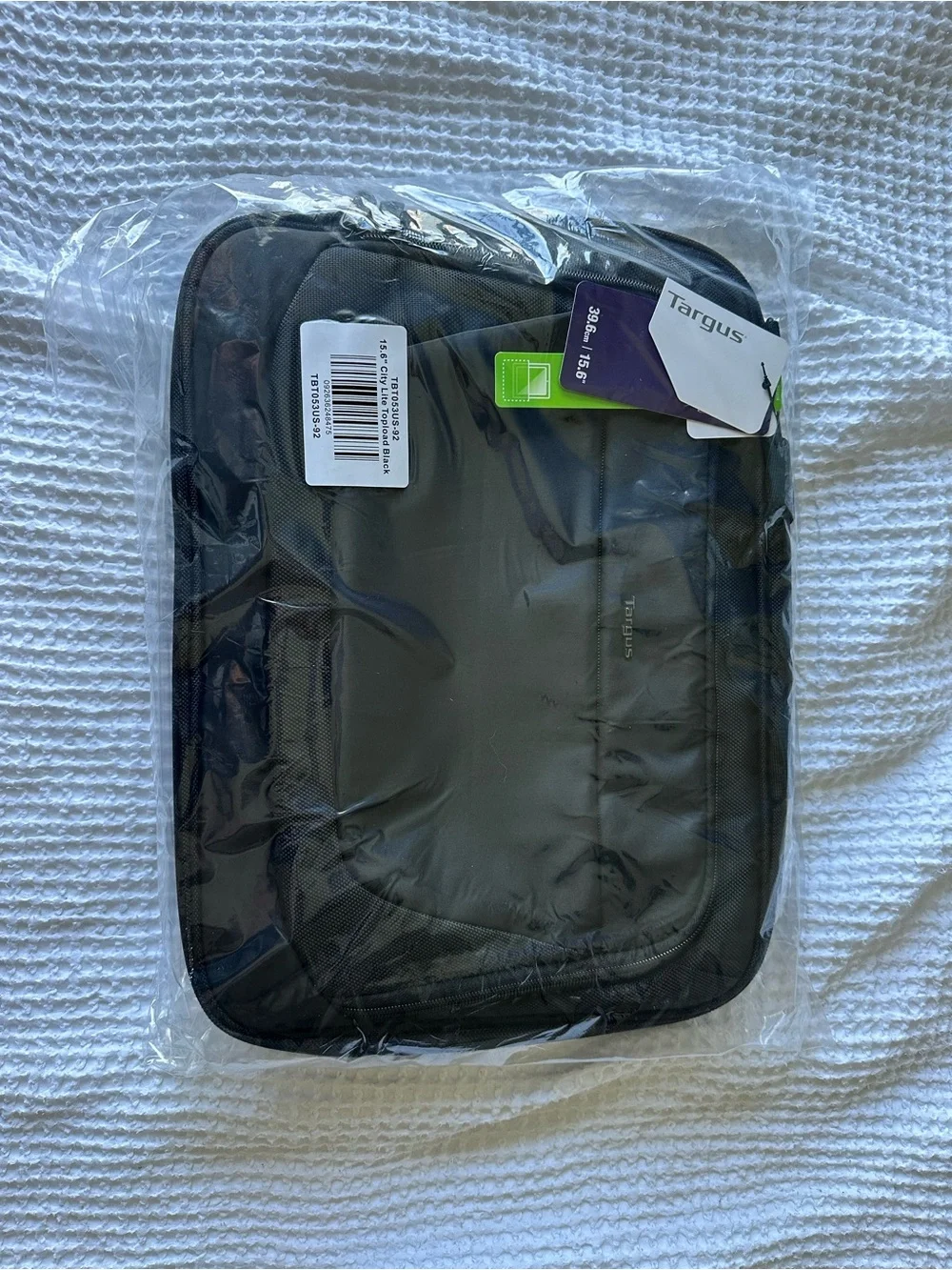 New Targus CityLite Topload laptop bag in black, model TBT053US-92